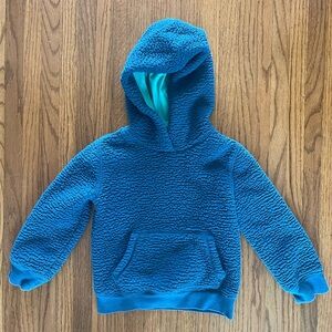 Lands' End Toddler Blue Sherpa Hoodie with Hooded Pullover